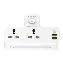 Load image into Gallery viewer, LDNIO 20W 3-Port USB Charger Extension Power Strip Universal Adapter Dual Voltage
