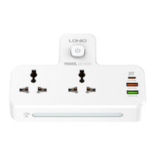 Load image into Gallery viewer, LDNIO 20W 3-Port USB Charger Extension Power Strip Universal Adapter Dual Voltage