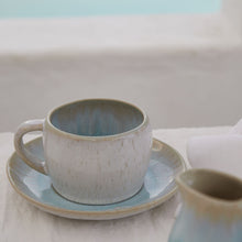 Load image into Gallery viewer, Casafina Eivissa 8 oz. Sea Blue Tea Cup &amp; Saucer Set

