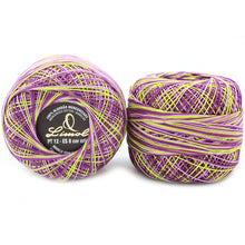 Load image into Gallery viewer, Limol Size 12 Multicolor Tinted 50 Grs 100% Mercerized Crochet Thread Cotton Ball Set