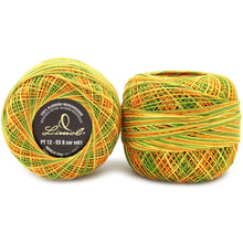 Load image into Gallery viewer, Limol Size 12 Multicolor Tinted 50 Grs 100% Mercerized Crochet Thread Cotton Ball Set