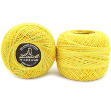 Load image into Gallery viewer, Limol Size 12 Multicolor Tinted 50 Grs 100% Mercerized Crochet Thread Cotton Ball Set