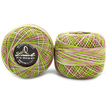 Load image into Gallery viewer, Limol Size 12 Multicolor Tinted 50 Grs 100% Mercerized Crochet Thread Cotton Ball Set