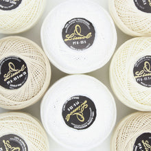 Load image into Gallery viewer, Limol Size 6 Neutral 50 Grs 100% Mercerized Crochet Thread Cotton Ball Set