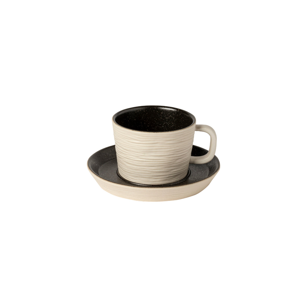 Costa Nova Nótos 7 oz. Latitude Black Tea Cup & Saucer Set