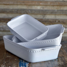 Load image into Gallery viewer, Costa Nova Pearl 15" White Rectangular Baker