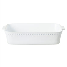 Load image into Gallery viewer, Costa Nova Pearl 15" White Rectangular Baker