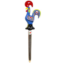 Load image into Gallery viewer, Traditional Portuguese Aluminum Rooster Figurine Letter Envelope Mail Opener
