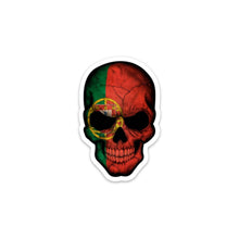 Load image into Gallery viewer, Die Cut Skull Sticker With Portuguese Flag, Set of 3
