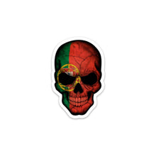 Load image into Gallery viewer, Die Cut Skull Sticker With Portuguese Flag, Set of 3