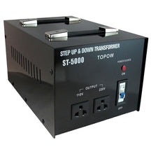 Load image into Gallery viewer, Topow 5000 Watt Step Up and Down Voltage Converter Transformer 110V and 220V