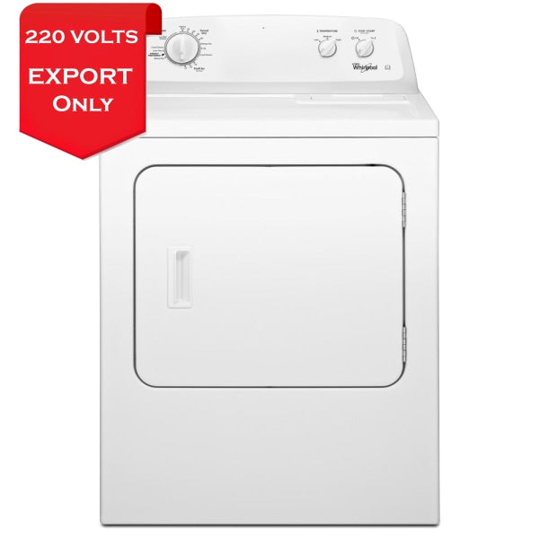 Whirlpool 3LWED4730FW 15 kg. Electric Dryer, 220 Volts, Export Only