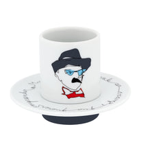 Load image into Gallery viewer, Vista Alegre Heteronimos Coffee Cups &amp; Saucers, Set of 4

