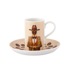 Vista Alegre Pessoa Gonçalo Viana Coffee Cup and Saucer, Set of 4