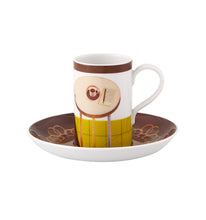 Load image into Gallery viewer, Vista Alegre Pessoa Gonçalo Viana Coffee Cup and Saucer, Set of 4
