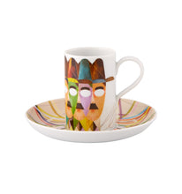 Load image into Gallery viewer, Vista Alegre Pessoa Gonçalo Viana Coffee Cup and Saucer, Set of 4

