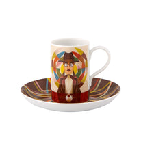Load image into Gallery viewer, Vista Alegre Pessoa Gonçalo Viana Coffee Cup and Saucer, Set of 4
