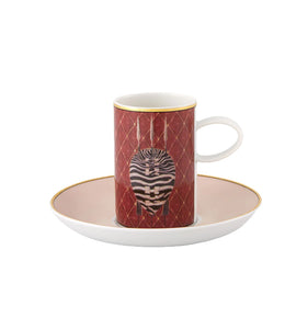 Vista Alegre Afrika Coffee Cup and Saucer, Set of 4