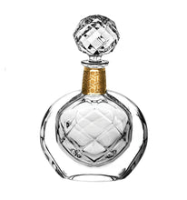 Load image into Gallery viewer, Vista Alegre Crstal Dux Whiskey Decanter with Gold
