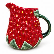 Load image into Gallery viewer, Portuguese Ceramic Strawberry Pitcher
