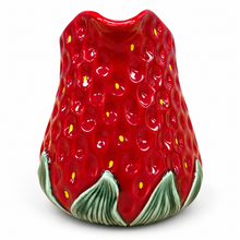 Load image into Gallery viewer, Portuguese Ceramic Strawberry Pitcher
