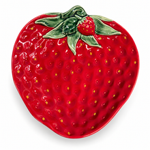 Load image into Gallery viewer, Portuguese Ceramic Strawberry Serving Dish
