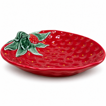 Load image into Gallery viewer, Portuguese Ceramic Strawberry Serving Dish
