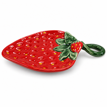 Load image into Gallery viewer, Portuguese Ceramic Strawberry Spoon Rest
