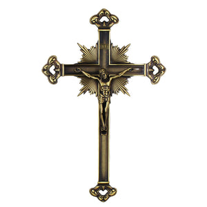 13.5" Metallic Gold Made in Portugal Wall Crucifix