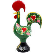 Load image into Gallery viewer, Traditional Hand-Painted Portuguese Good Luck Rooster Metal Figurine, 10&quot;
