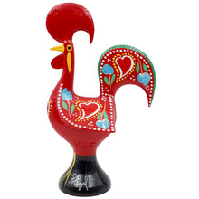 Load image into Gallery viewer, Traditional Hand-Painted Portuguese Good Luck Rooster Metal Figurine, 10&quot;
