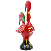 Load image into Gallery viewer, Traditional Hand-Painted Portuguese Good Luck Rooster Metal Figurine, 10&quot;
