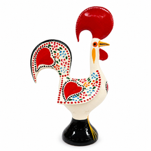 Load image into Gallery viewer, Traditional Hand-Painted Portuguese Good Luck Rooster Metal Figurine, 10"
