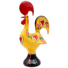 Load image into Gallery viewer, Traditional Hand-Painted Portuguese Good Luck Rooster Metal Figurine, 10&quot;
