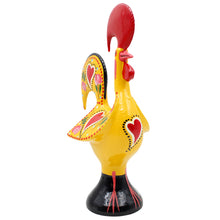 Load image into Gallery viewer, Traditional Hand-Painted Portuguese Good Luck Rooster Metal Figurine, 10&quot;
