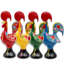 Load image into Gallery viewer, Traditional Hand-Painted Portuguese Good Luck Rooster Metal Figurine, 10&quot;
