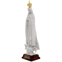 Load image into Gallery viewer, Our Lady of Fatima Statue with Gold Crown, Biscuit Matte Finish
