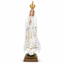 Load image into Gallery viewer, 11" Our Lady Of Fatima Virgin Mary White Religious Statue, #1025
