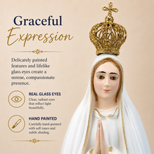 Load image into Gallery viewer, 11" Our Lady Of Fatima Virgin Mary White Religious Statue, #1025
