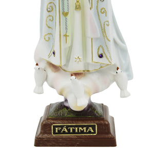 11" Our Lady Of Fatima Virgin Mary White Religious Statue, #1025