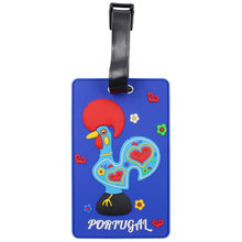 Load image into Gallery viewer, Portugal Rooster Luggage Tag – Colorful Blue Travel ID Tag

