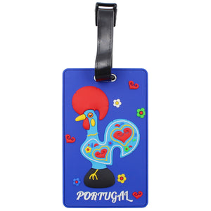 Portugal Rooster Luggage Tag – Colorful Blue Travel ID Tag