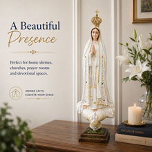 Load image into Gallery viewer, 20" Our Lady Of Fatima Virgin Mary White Religious Statue, #1035
