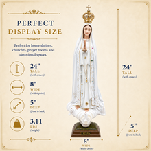Load image into Gallery viewer, 24" Our Lady Of Fatima Virgin Mary White Religious Statue, #1036
