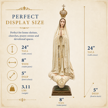 Load image into Gallery viewer, 23.5" Our Lady Of Fatima Virgin Mary Beige Religious Statue, #1036V
