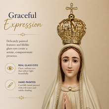 Load image into Gallery viewer, 24" Our Lady Of Fatima Virgin Mary Beige Religious Statue, #1036V
