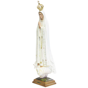 23.5" Our Lady Of Fatima Virgin Mary White Religious Statue, #1036