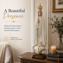 Load image into Gallery viewer, 31" Our Lady Of Fatima Virgin Mary White Religious Statue, #1037
