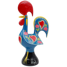 Load image into Gallery viewer, Traditional Hand-Painted Portuguese Good Luck Rooster Metal Figurine, 11.25&quot;
