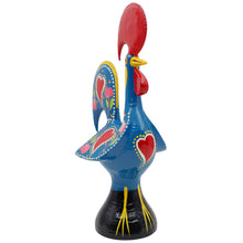 Load image into Gallery viewer, Traditional Hand-Painted Portuguese Good Luck Rooster Metal Figurine, 11.25&quot;
